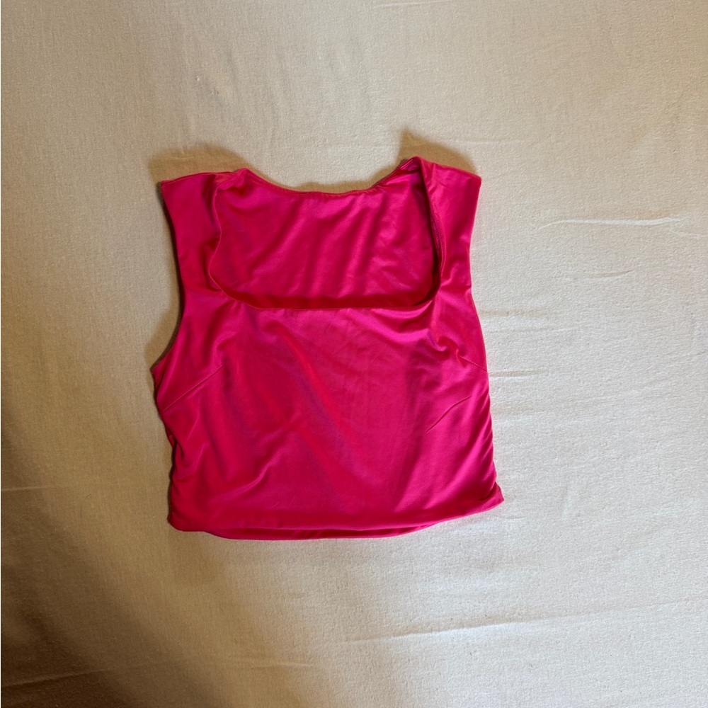Elegant Pink Sleeveless Crop Top‎ Size Small